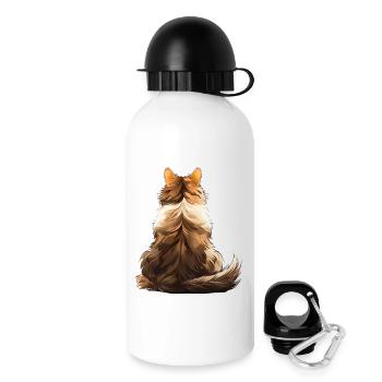 Norwegischer Wald - Trinkflasche mit Deckel 500 ml - Weiß - Rechts