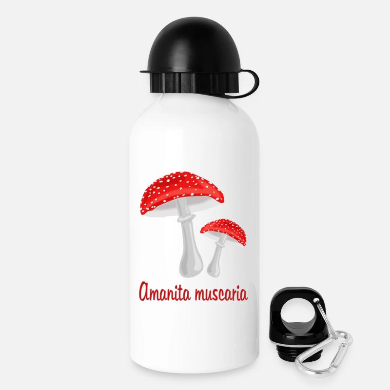 Autumn mushrooms - Drinks Bottle with Lid 500 ml - white