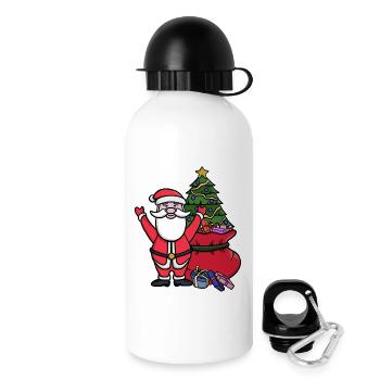 Frohe Weihnachten euch allen - Trinkflasche mit Deckel 500 ml - Weiß - Rechts