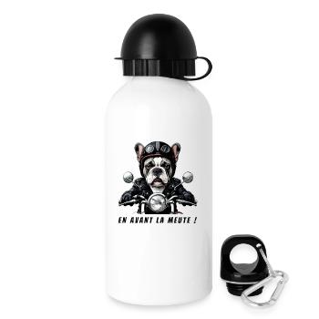 Biker Bulldog: Let's go pack! - Drinks Bottle with Lid 500 ml - white - Right