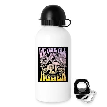 Hippie au royaume champignon Nature motivation - Gourde avec bouchon 500 ml - blanc - Droite