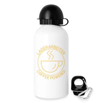 Lagerarbeiter Coffee Powered - Trinkflasche mit Deckel 500 ml - Weiß - Rechts