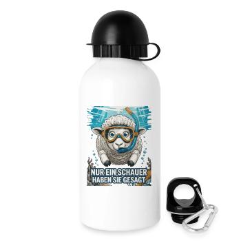Juste une douche – Motif de mouton amusant - Gourde avec bouchon 500 ml - blanc - Droite