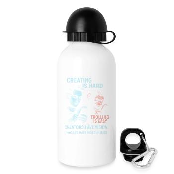 Social Media Creator Shirt Influencers Creators - Drinks Bottle with Lid 500 ml - white - Right