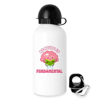 La lecture est le cerveau fondamental - Gourde avec bouchon 500 ml - blanc - Droite
