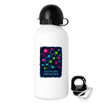 Netzwerk- und Cybersicherheitsverteidiger - Trinkflasche mit Deckel 500 ml - Weiß - Rechts