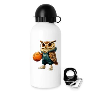 Basketball Owls - Gourde avec bouchon 500 ml - blanc - Droite