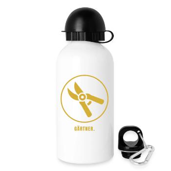 Minimalistisches Gärtner Design Gold  - Trinkflasche mit Deckel 500 ml - Weiß - Rechts