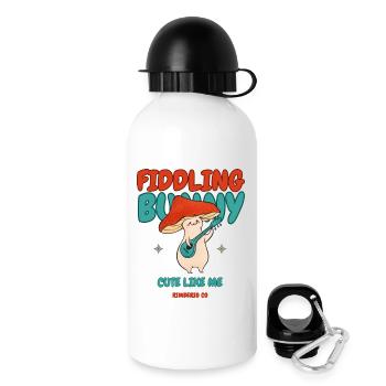 Violon du Lapin Champignon Magique - Gourde avec bouchon 500 ml - blanc - Droite