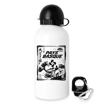 Pays Basque Surf Culture Vintage Japonais - Gourde avec bouchon 500 ml - blanc - Droite