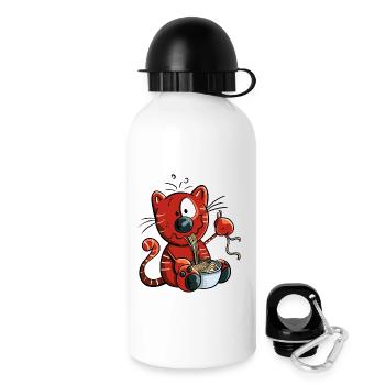 Mignon chat comique - Gourde avec bouchon 500 ml - blanc - Droite