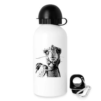 Kamel - Trinkflasche mit Deckel 500 ml - Weiß - Rechts