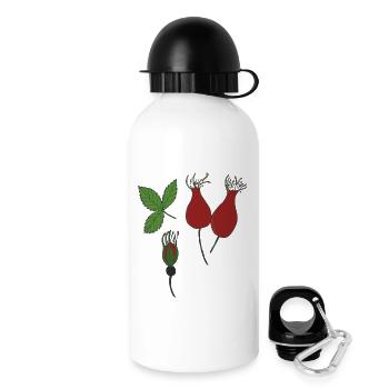 rose hip - Drinks Bottle with Lid 500 ml - white - Right