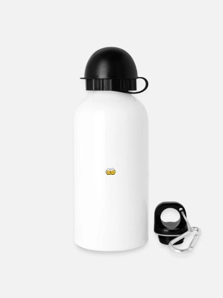 Bières Plus que Fonte Logo - Drinks Bottle with Lid 500 ml - white