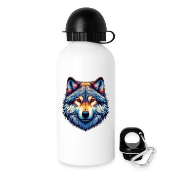 Wolf - Trinkflasche mit Deckel 500 ml - Weiß - Rechts