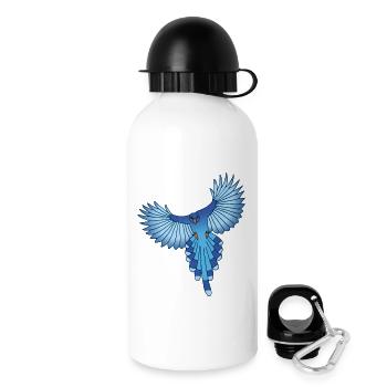 l'envol de l'oiseau bleu - Gourde avec bouchon 500 ml - blanc - Droite
