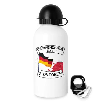 Ossipendence Day - Tag der deutschen Einheit - Trinkflasche mit Deckel 500 ml - Weiß - Rechts
