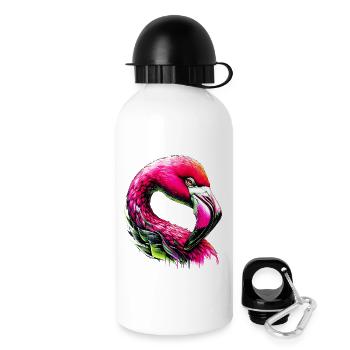 Flamant - Gourde avec bouchon 500 ml - blanc - Droite