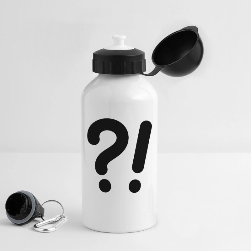 Points d’interrogation et points d’exclamation Gourde avec bouchon 500 ml