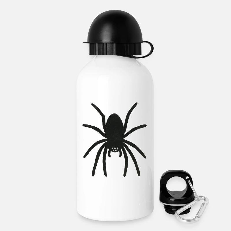 Spider Painting - Drinks Bottle with Lid 500 ml - white