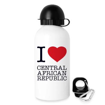I love Central African Republic - Trinkflasche mit Deckel 500 ml - Weiß - Rechts
