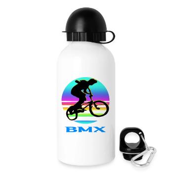 Vélo BMX - Gourde avec bouchon 500 ml - blanc - Droite