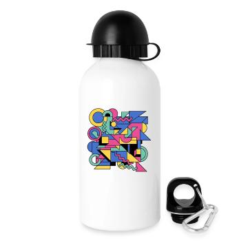 Memphis Geometry Play of Colors - Drinks Bottle with Lid 500 ml - white - Right