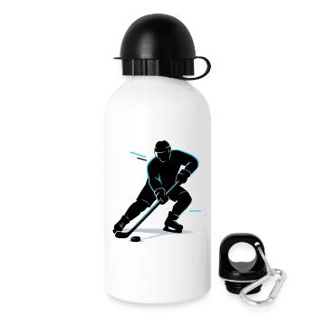 Hockey sur glace Hockey Drôle pour enfants - Gourde avec bouchon 500 ml - blanc - Droite
