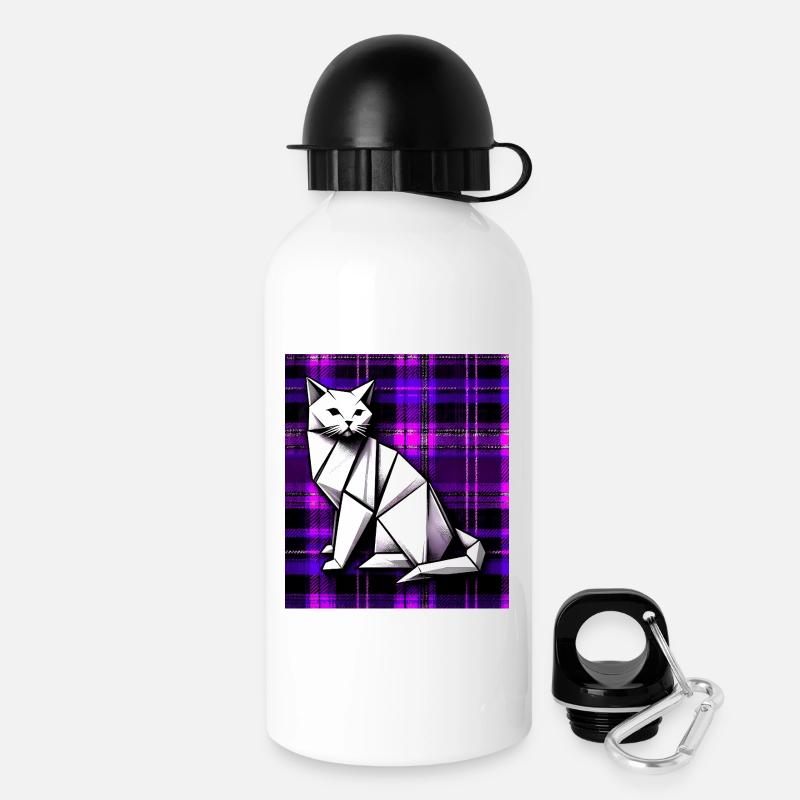 chat - Gourde avec bouchon 500 ml - blanc