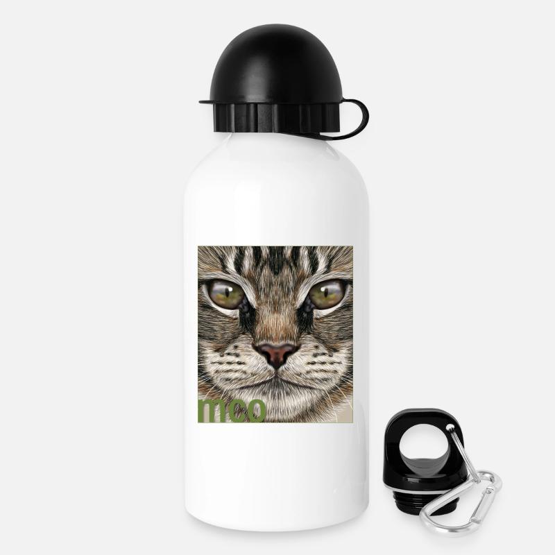 Maine Coon Cat - Drinks Bottle with Lid 500 ml - white