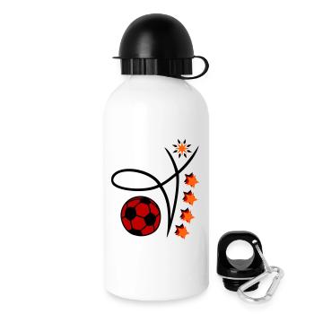 Fußball Event - Trinkflasche mit Deckel 500 ml - Weiß - Rechts