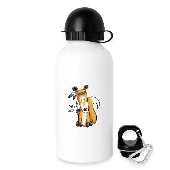 Birthday Boy Indianer Fuchs Geburtstag Junge - Trinkflasche mit Deckel 500 ml - Weiß - Rechts
