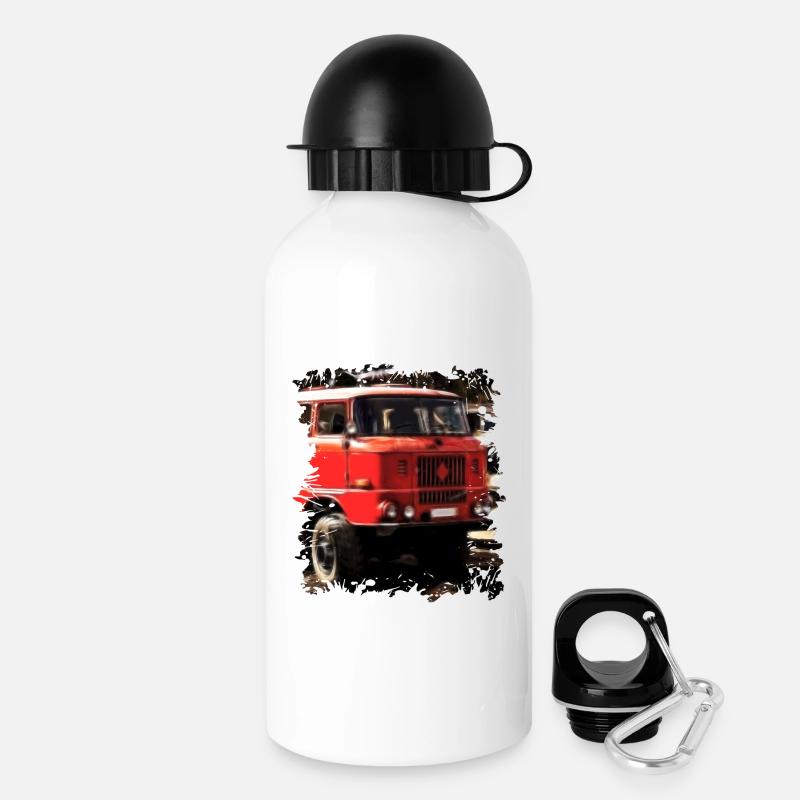 W50 Fire Truck - Drinks Bottle with Lid 500 ml - white