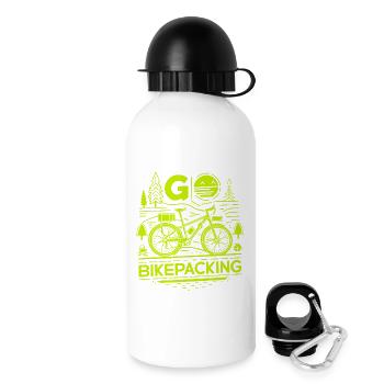 Scène de bikepacking inspirée de la nature - Gourde avec bouchon 500 ml - blanc - Droite