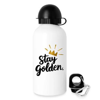 Rester en or Motivation - Gourde avec bouchon 500 ml - blanc - Droite