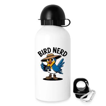 Vogel-Nerd-Entdecker - Trinkflasche mit Deckel 500 ml - Weiß - Rechts