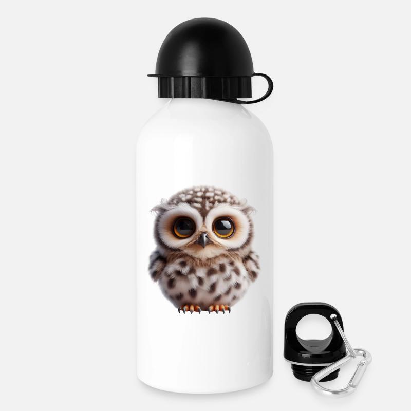 Hibou mignon - Gourde avec bouchon 500 ml - blanc