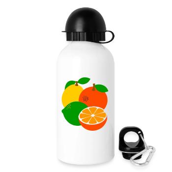Früchte - Trinkflasche mit Deckel 500 ml - Weiß - Rechts