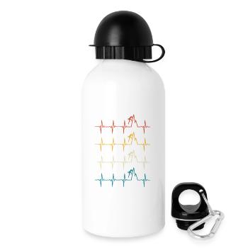 Escalade Battement de cœur grimpeur - Gourde avec bouchon 500 ml - blanc - Droite