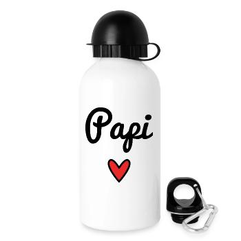 PAPI. Opa. PAPA. VATERTAG. FROHER VATERTAG. - Trinkflasche mit Deckel 500 ml - Weiß - Rechts
