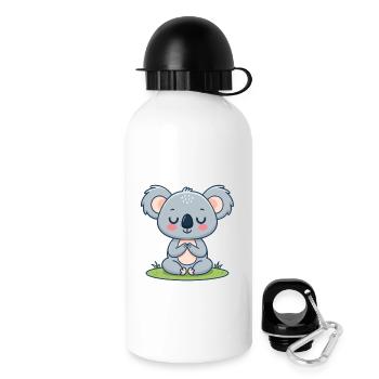 Zen-Koala in der Meditation - Trinkflasche mit Deckel 500 ml - Weiß - Rechts