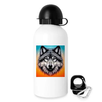 Loup - Gourde avec bouchon 500 ml - blanc - Droite