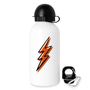 Foudre de feu en spirale - Gourde avec bouchon 500 ml - blanc - Droite