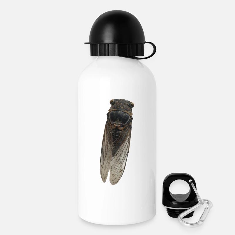 Zikade - Trinkflasche mit Deckel 500 ml - Weiß