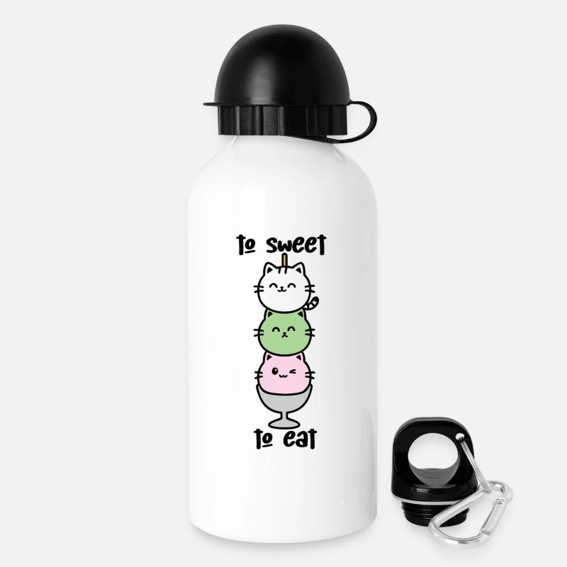 Katzen-Turm Eiscreme Stack - Drinks Bottle with Lid 500 ml - white