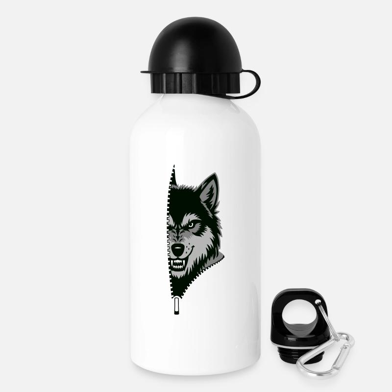Wolf - Drinks Bottle with Lid 500 ml - white