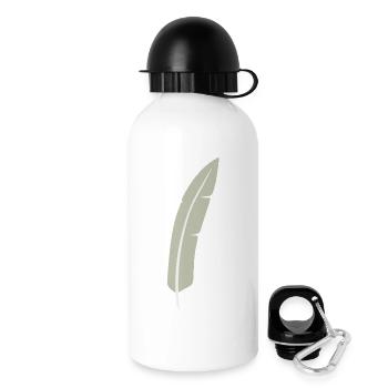 Feather Arc Minimalist Print - Gourde avec bouchon 500 ml - blanc - Droite