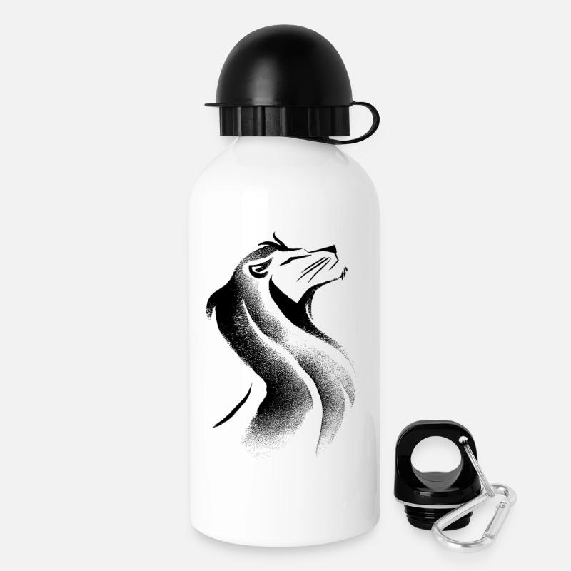 Abstract lion head - Drinks Bottle with Lid 500 ml - white