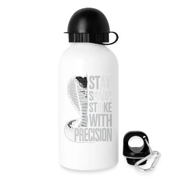 Cobra avec citation de précision - Gourde avec bouchon 500 ml - blanc - Droite