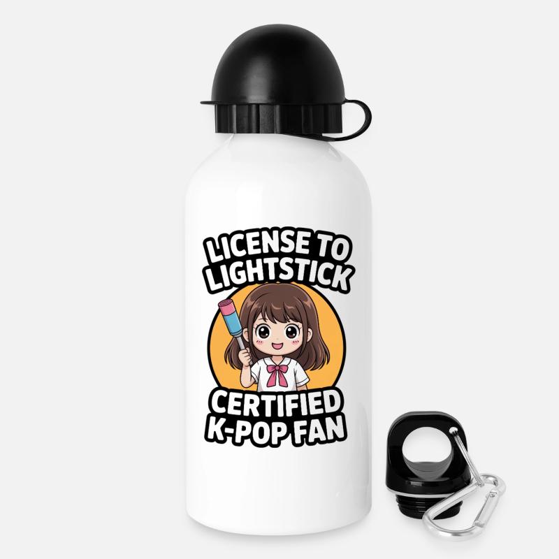 K-Pop Fan Lightstick Corée - Gourde avec bouchon 500 ml - blanc